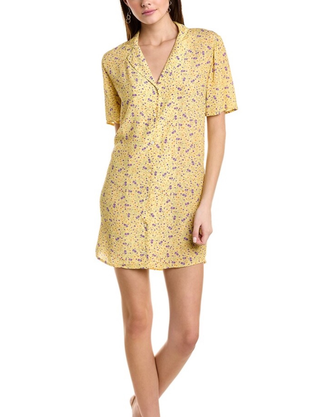 Favorite Daughter The Drew Yellow Floral
Shirt Dress Small New Tags